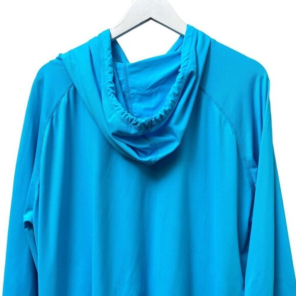 UVSKINZ Hoodie Plus Size 4XL Turquoise Blue Beach Sports Sun Coverup - Picture 5 of 12